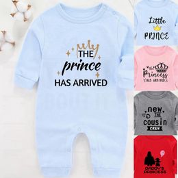 Принц прибыл зимний мальчик -одежда, рожденная компонент хлопковой девочка, понайка для детей с длинными рукавами костюм 220525