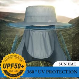 Berets Sun Hat Moisture-wicking Bucket 360 Degree Protection UV-proof Detachable Anti-scratch Outdoor Fishing Unisex Caps