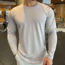 New Winter thick breathable Fitness T-Shirts Tshirts Workout Breathable Fit Sport Gym Loose Clothing Running Long Sleeve T Shirt L220704