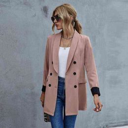 Women's Trench Coats Spring 2021 Khaki Slim Long Sleeves Coat For Women Windbreaker Streetwear Ka28 T220809