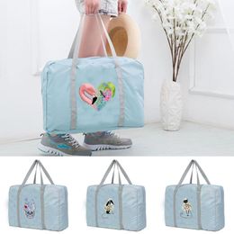 Duffel Bags Unisex Travel Organisers Large Capacity Weekend Bag Colour Pattern Foldable Clothes Storage Carry On HandbagsDuffel