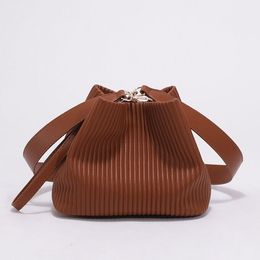 Luxury Women Clutch Evening Party Bag Brown Small Shoulder Bags Elegant Ladies Messenger Handbag Bucket Bags