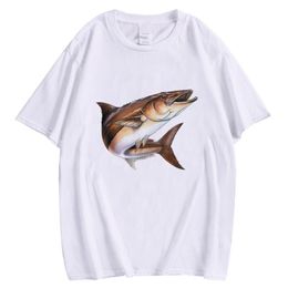 -Мужские футболки с тканями на рыбалку хлопковой 3D графическая рубашка рубашка рыбы футболки белые топы Harajuku Мужская одежда xs-7xl