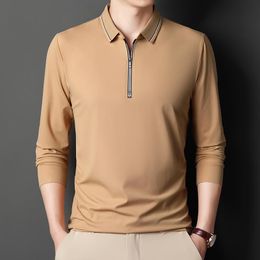 Men's Polos Spring Men's Shirts 2022 Solid Colour Long Sleeve Turn Down Collar Business Casual Shirt Tops Social Man ClothingMen's Men'sM