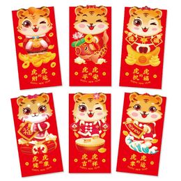 Gift Wrap Pcs Chinese Red Envelopes Year Of The Tiger Hong Bao Lucky Money Packets For 2022 Spring Festival SuppliesGift