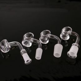 New 4mm thick quartz banger adapter for glass bong oilrigs wholesale domeless quartz nail 10mm 14mm 18mm male and female 100% real quartz