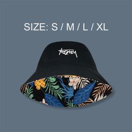 Big Head XL Size Fisherman Hat Reversible Hawaii Korean Sun Protect Hats Summer Casual Street Wear Bob Hiphop Bucket Cap for Men 220629
