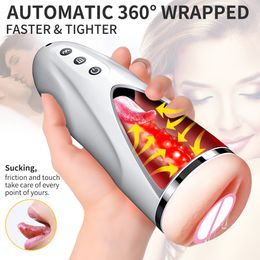 2022 Male Masturbator Beauty Vagina Vacuum Pocket Realistic Tongue Endurance Exercise sexy Toy Golden Silk Pussy Vibrator Erotic