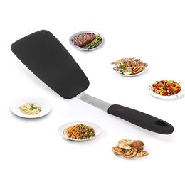 30cm Flexible Silicone Spatula Heat Resistant Turner Non-Stick Cooking Shovel Good Grip Steak Turner For Flipping Frying Pancake