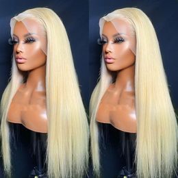 Straight 613 Blonde Lace Front Wig Human Hair Brazilian Colored 13x4 13x6 Lace Frontal Wigs For Women