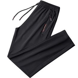 Summer Breathable Mesh Black Sweatpants Men Joggers Sportswear Baggy Trousers Male Casual Track Pants Plus Size 7XL 8XL 9XL 211006