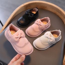 Sepatu Kulit Bayi Perempuan Balita Bagian Bawah Lembut Putri Anak Pita Kecil Anakanak Gaya Baru 220611