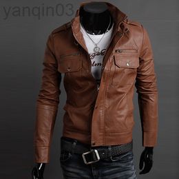 New Men Autumn PU Leather Jacket for Men Fashion Man Suede Jacket Casaco Male Casual Jacket Men Clothing M-XXL L220801