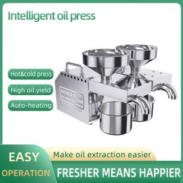 BEIJAMEI Double Head Commercial Sunflower Seeds Peanuts Oil Pressers Extractor Oil Press Machine Stainless Steel Cold Oil Squeezer Extraction