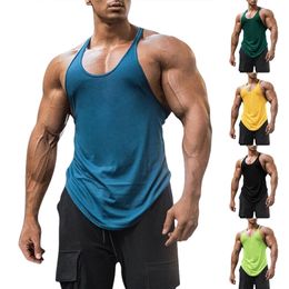 Cotton Tank Top Men Fitness Gym Clothing Mens Bodybuilding Tank Tops Summer Basic Workout Vests Sleeveless Vest Shirts Fashion 220527