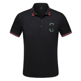 2022 designer stripe polo shirt t shirts snake polos bee floral mens High street fashion horse polo luxury T-shirt v00020