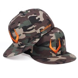 Horn Embroidery Baseball Cap Fashion Camouflage Style Snapback Cotton Mens Hip Hop Hat Tactical Hats