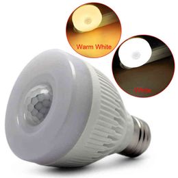 acrylic sensor bulb E27 5W Night Bulb PIR Infrared Motion detector Sensor Detection LED Lamp Light Corridor Hallway Bathroom H220428