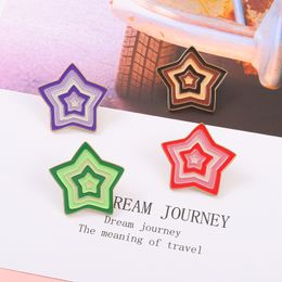 Cute Star Brooches Pin for Women Fashion Dress Coat Shirt Demin Metal Funny Brooch Pins Badges Backpack Gift Jewellery