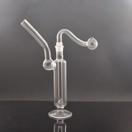 Pocket Glass Oil Burner Bong Hookah Water Pipes with Thick Pyrex Base Balancer Clear Heady Recycler Dab Rig Bong with Oil Bowl