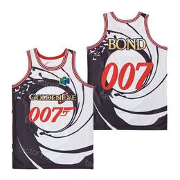 Movie Golden Eye R.I.P Sean Connery 007 James Bond Jersey Man Basketball Black Short Sleeve Round Neck Uniform Embroidery Team Colour Black Hip Hop Sport University