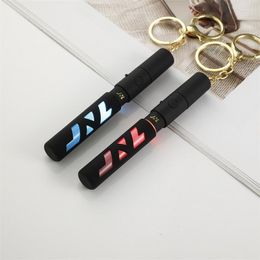 Keychains Group Teens In Times TNT 10 Colors Electronic Light Stick Pendant Keychain Keyring Song Yaxuan Ma Jiaqi Bag Accessories H58 Fred22