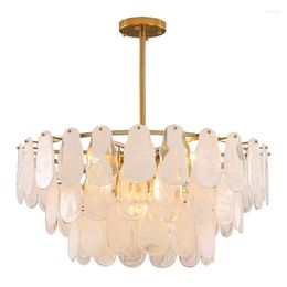 Pendant Lamps Chandeliers Lighting Decoration For Villa Lobby Creative Glass Lampshade Modern Fashion Living Room Bedroom Metal Hanging