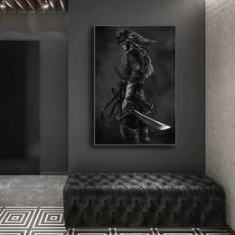 Japanese Samurai Poster HD Canvas Painting Character Posters and Prints Wall Art Pictures for Living Room Decoration Cuadros