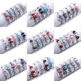 Charm Bracelets Stainless Steel Women Bracelet Silver Colour Love Crystal Bead Female Cuff & Bangles Jewellery Valentine's GiftCharm