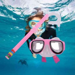 Kids Swimming Goggles Anti Fog Eye Swimming Silicone Goggles Glass Professional Swimming Goggles Snorkel Set Scuba G220422