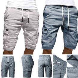 Herren Military Cargo Shorts Herren Strand Shorts Lose Arbeit Casual Kurze Hosen Herren Multipocket Sport Fitness Shorts 210322