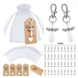 Keychains Pieces Angel Design Keychain Favours Set Metal Pendant Key Ring Thank You Kraft Tags BagsKeychains KeychainsKeychains Emel22