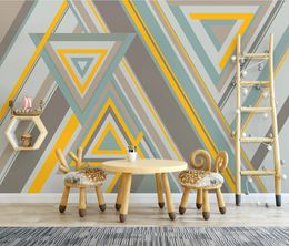 solid geometry 3D Wallpaper Mural Living Room Bedroom Sofa TV Background High-end Material HD pattern printing effect papel de parede 3d wall stickers