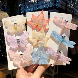 Hair Accessories Children Cute Colors Dragonfly Butterfly Ornament Clips Girls Lovely Barrettes Hairpins Kids AccessoriesHair