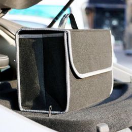 Car Organizer Large Anti Slip Compartment Boot Storage Tool Bag Trunk Soft Felt BoxCar