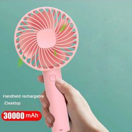 Handheld Mini Fan USB Rechargeable Portable Cooler With Strap Adjustable 3 Speed For Desktop Office Outdoor Travel 220505