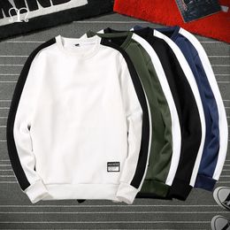 Round Neck Sweatshirts Mens Fashion Brand Clothing Casual Harajuku Hoodies Male Autumn Winter Men's Streetwear Tops Outwear 4XL 220815