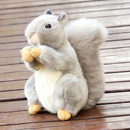 20cm Cute Plush Squirrel Toys Kawaii Lifelike Doll Forest Animal Stuffed Toy Squirrels Doll Christamas Gifts For Children Kids LA444