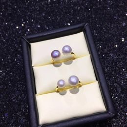 Cluster Rings YIKALAISI 925 Sterling Silver Jewellery Pearl Ring For Women Fashion 100% Natural 5-6/7-8 Mm Freshwater Wholesale