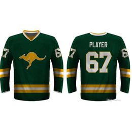 Nikivip custom jersey 5XL 6XL Team Australia Hockey Hockey Jersey Embroidery Stitched Customise any number an