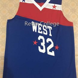 Xflsp Mens 32 David Thompson West all star game 1979 Basketball Jersey Custom any Number and name Jerseys stitched embroidery