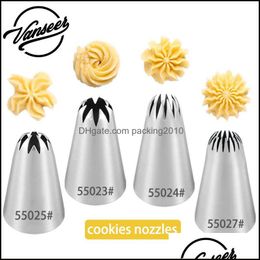 Baking Pastry Tools Bakeware Kitchen Dining Bar Home Garden 4Pcs Icing Pi Nozzles Tips Sphere Dh6B1