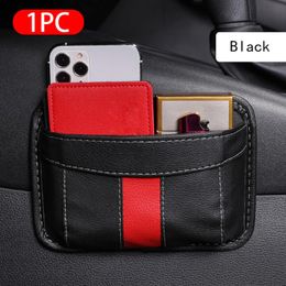 Car Organizer Leather Storage Pocket Seat Side/Back Bag Box Small Stuff Phone Key Card Glasses Auto Stowing TidyingCar