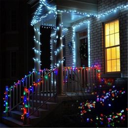Strings Outdoor Street Light 10-50M EU Plug Holiday Lighting Garland Decors For Garden Xmas Wedding Christmas PartyLED LED