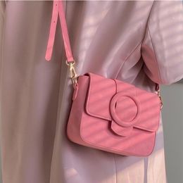 Evening Bags Niche Design Women's Bag Cherry Powder One Shoulder Crossbody Handbag Girl Heart Macaron Bolsa FemininaEvening