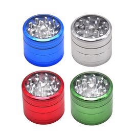pipe New metal smoke grinder 50mm four layer transparent aluminum alloy grass grinderxxx