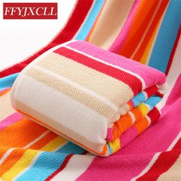 New 100% Cotton 720g Large size 18090cm Striped Bath Towel Fabric Solid Beach Towels for adults Bathroom Towels brand 210318