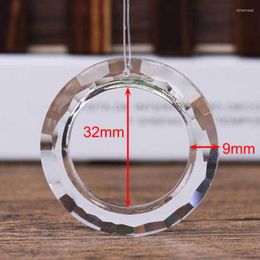 Chandelier Crystal 1pcs 32mm Clear Ring Circle Crystals Pendants Glass Suncatcher Prisms Parts Drops Light AccessoriesChandelier