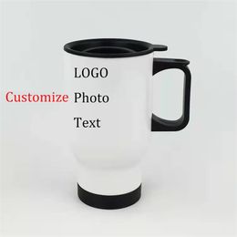 Diy Tumbler Customize Travel Car Mug Personalized Cup Water Bottle Coffee mug Print of name image 450ML Cup 220621