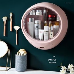 Wall-Mounted Makeup Storage Box Bathroom Dresser Skin Care Product Rack Finishing Container Cosmetic